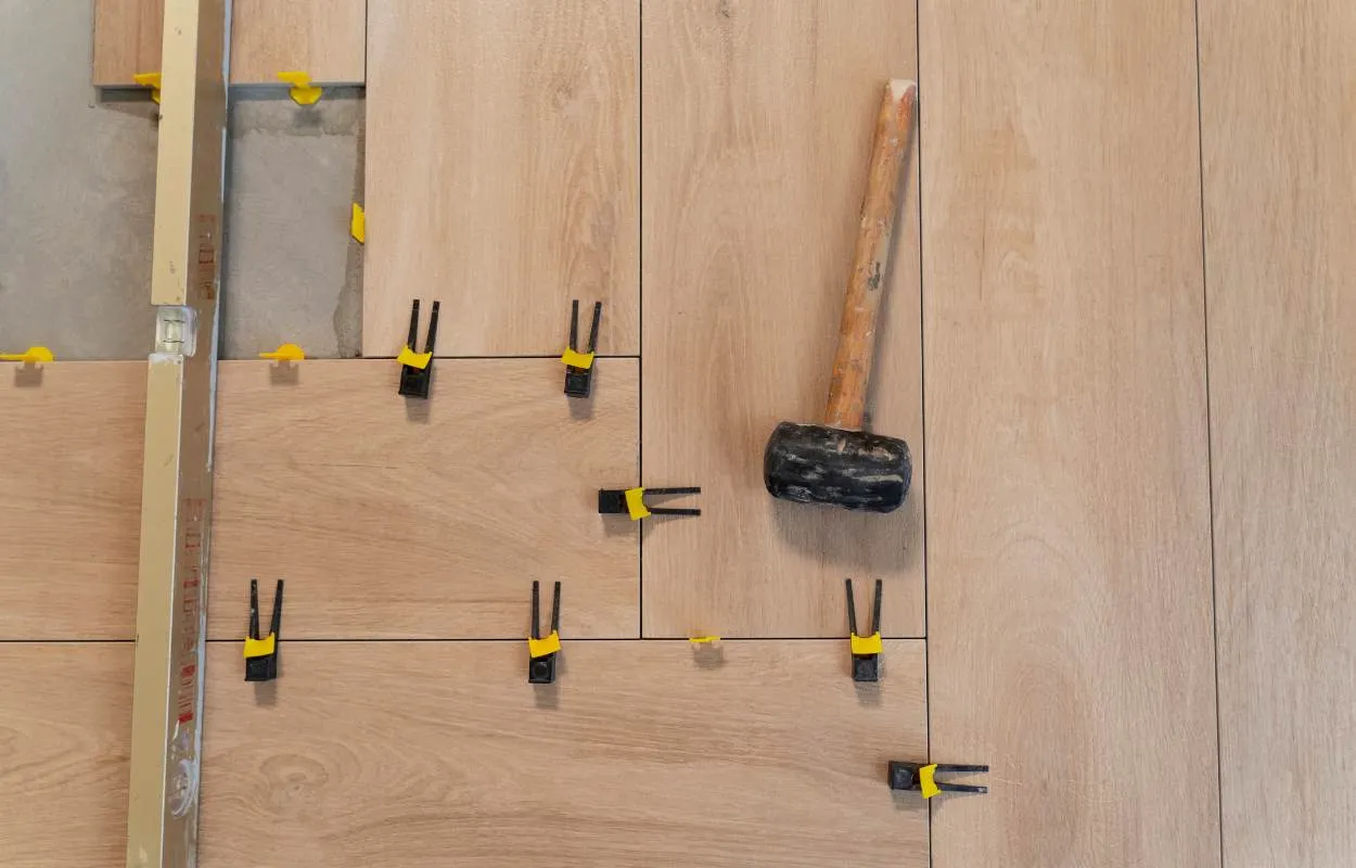 High-quality vinyl and wood floor installation