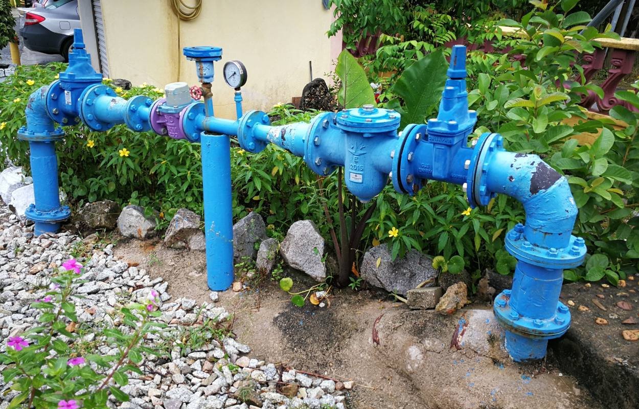 Technician repairing washing machine